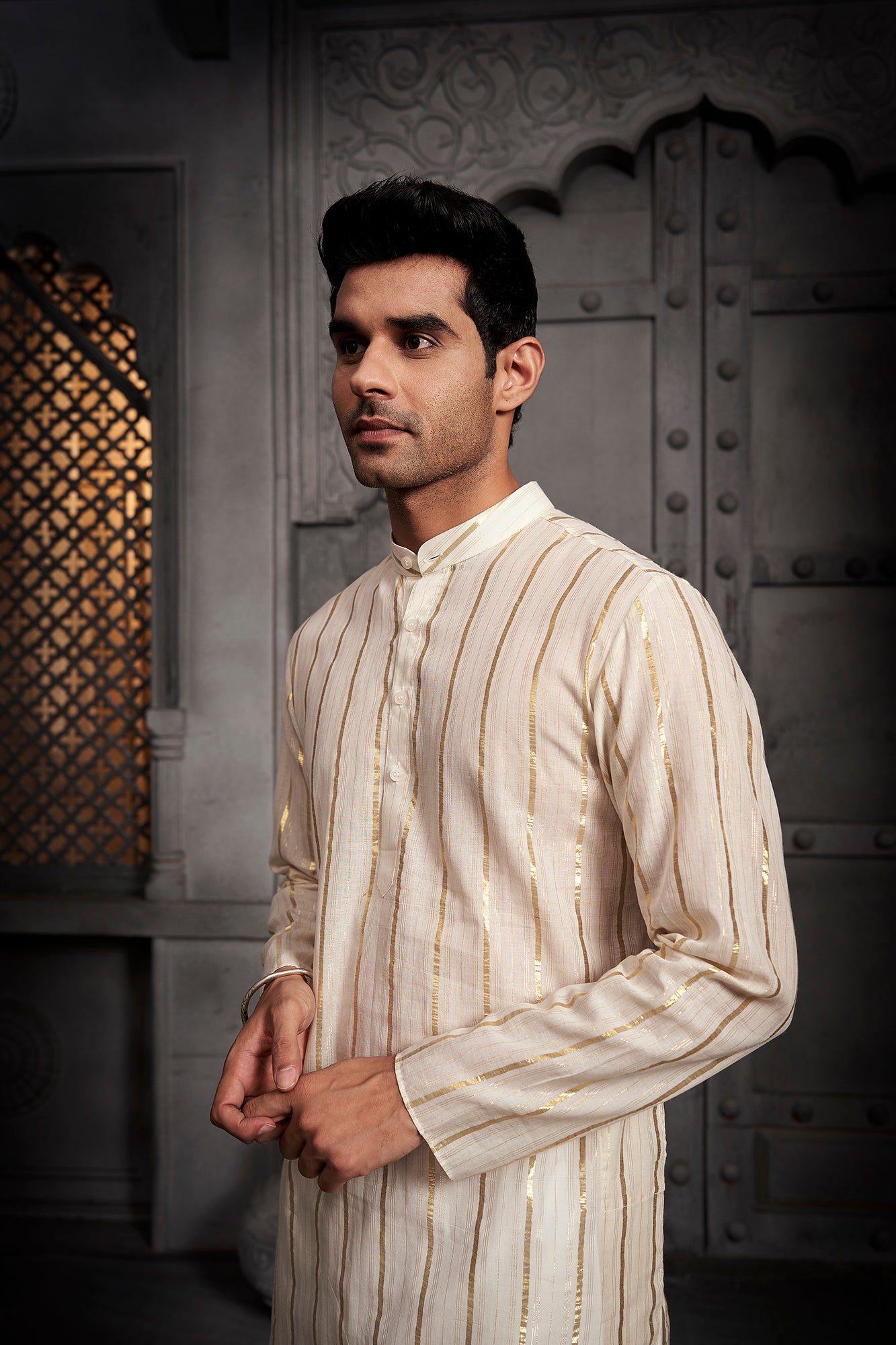 The White Stripes Weave Kurta