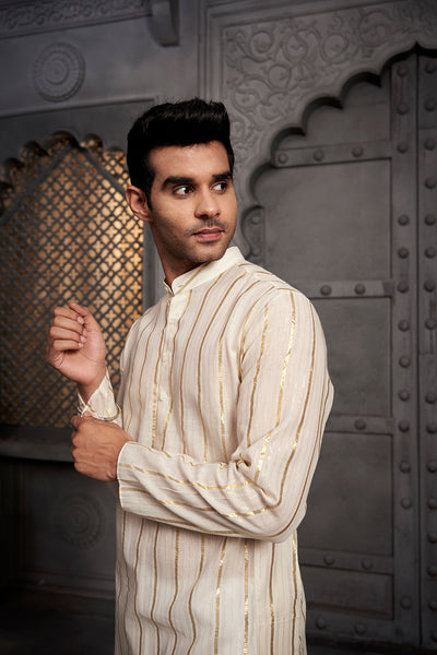 The White Stripes Weave Kurta