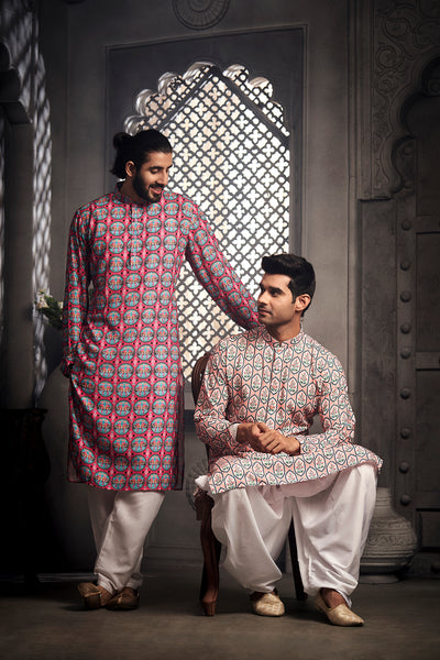 The Lilac Nature Printed Kurta