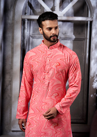 The Abstract Wave Printed Kurta