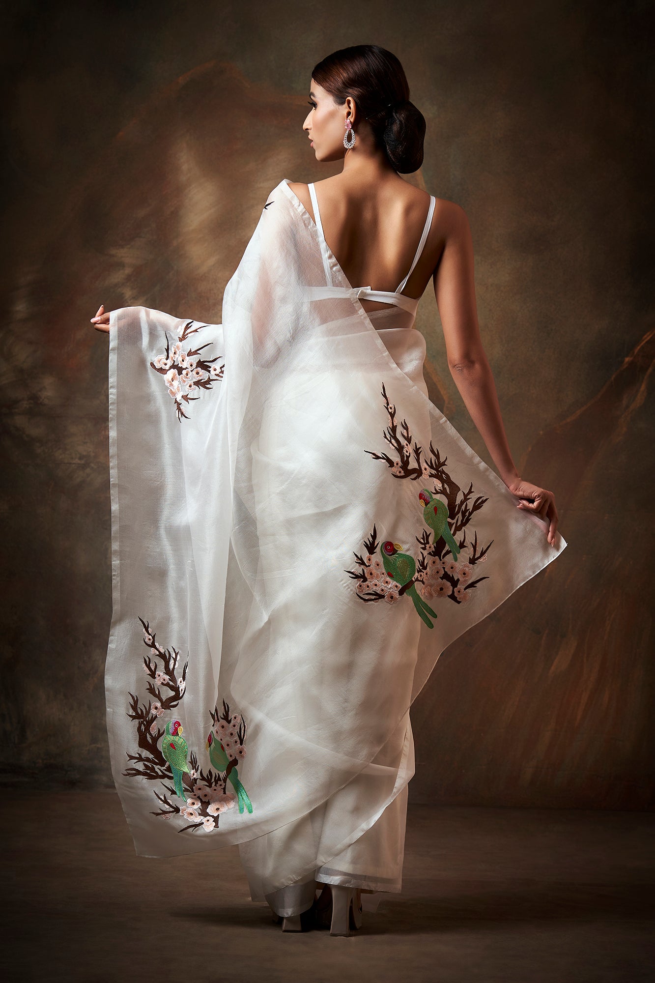 Avian Embroidered Saree