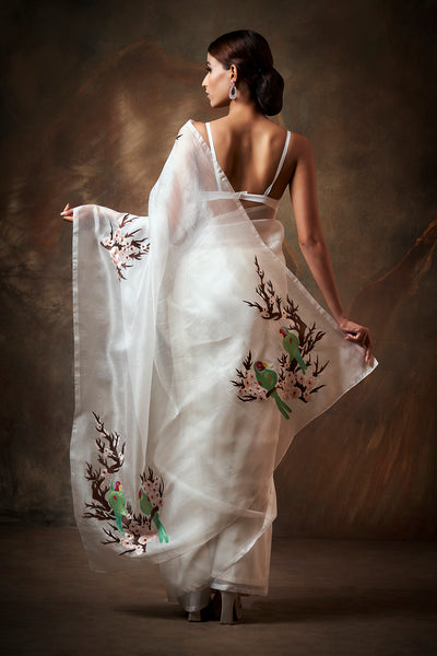 Avian Embroidered Saree