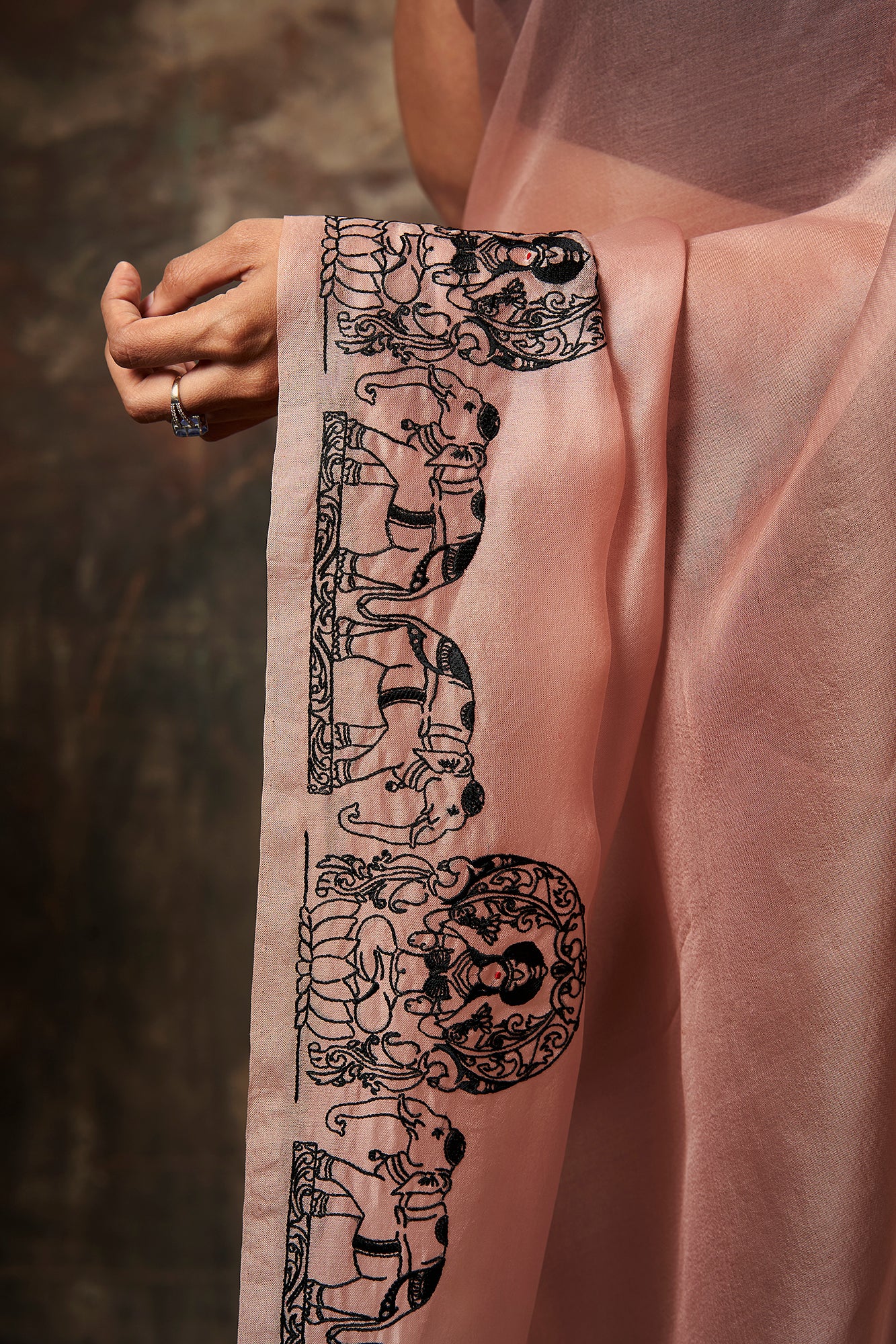 Gaja Embroidered Saree