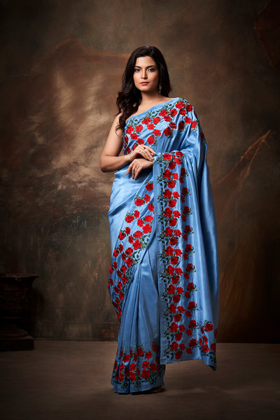 Roseate Embroidered Saree