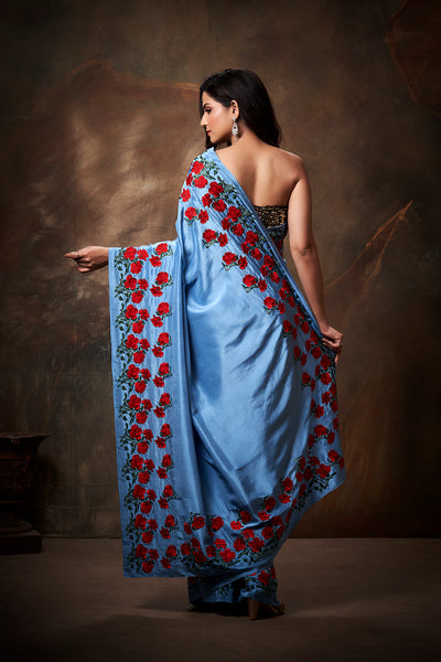 Roseate Embroidered Saree