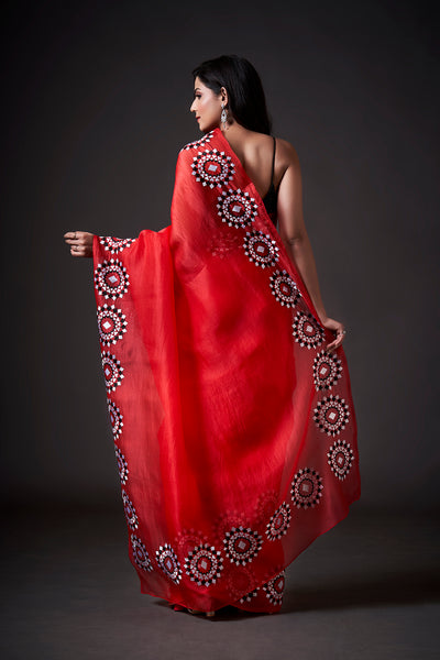 Diamond Embroidered Saree