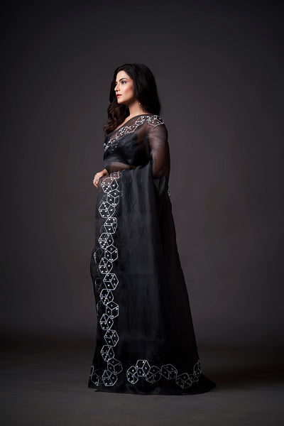 Mystery Dice Embroidered Saree