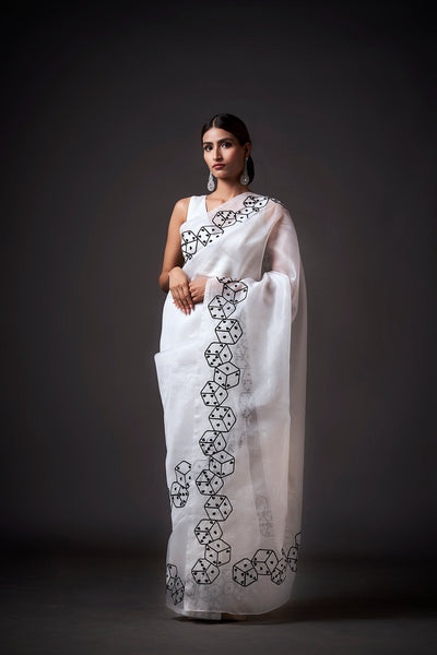 Rich Dice Embroidered Saree