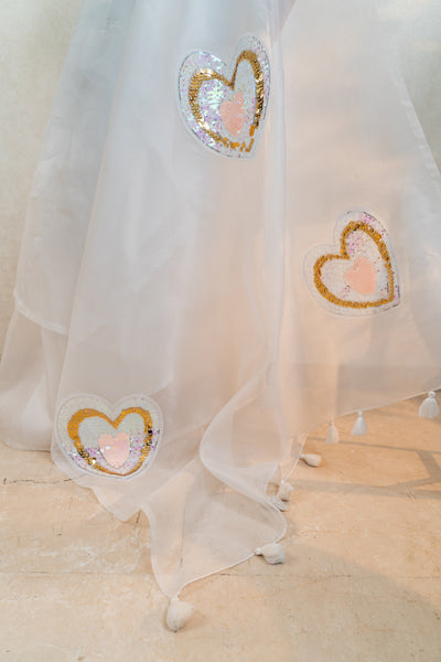 Golden Heartbeat Saree