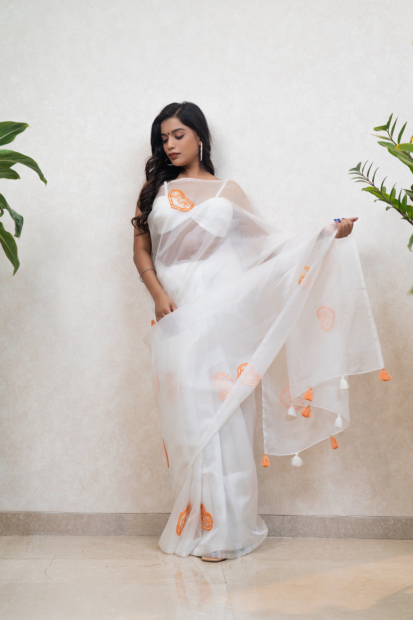 Tangerine Temptation Saree