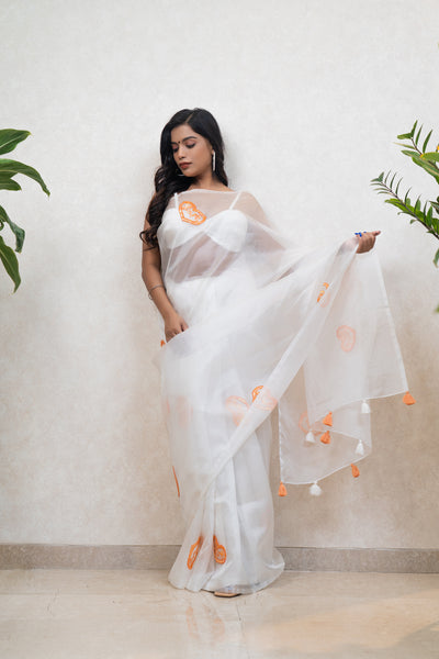 Tangerine Temptation Saree