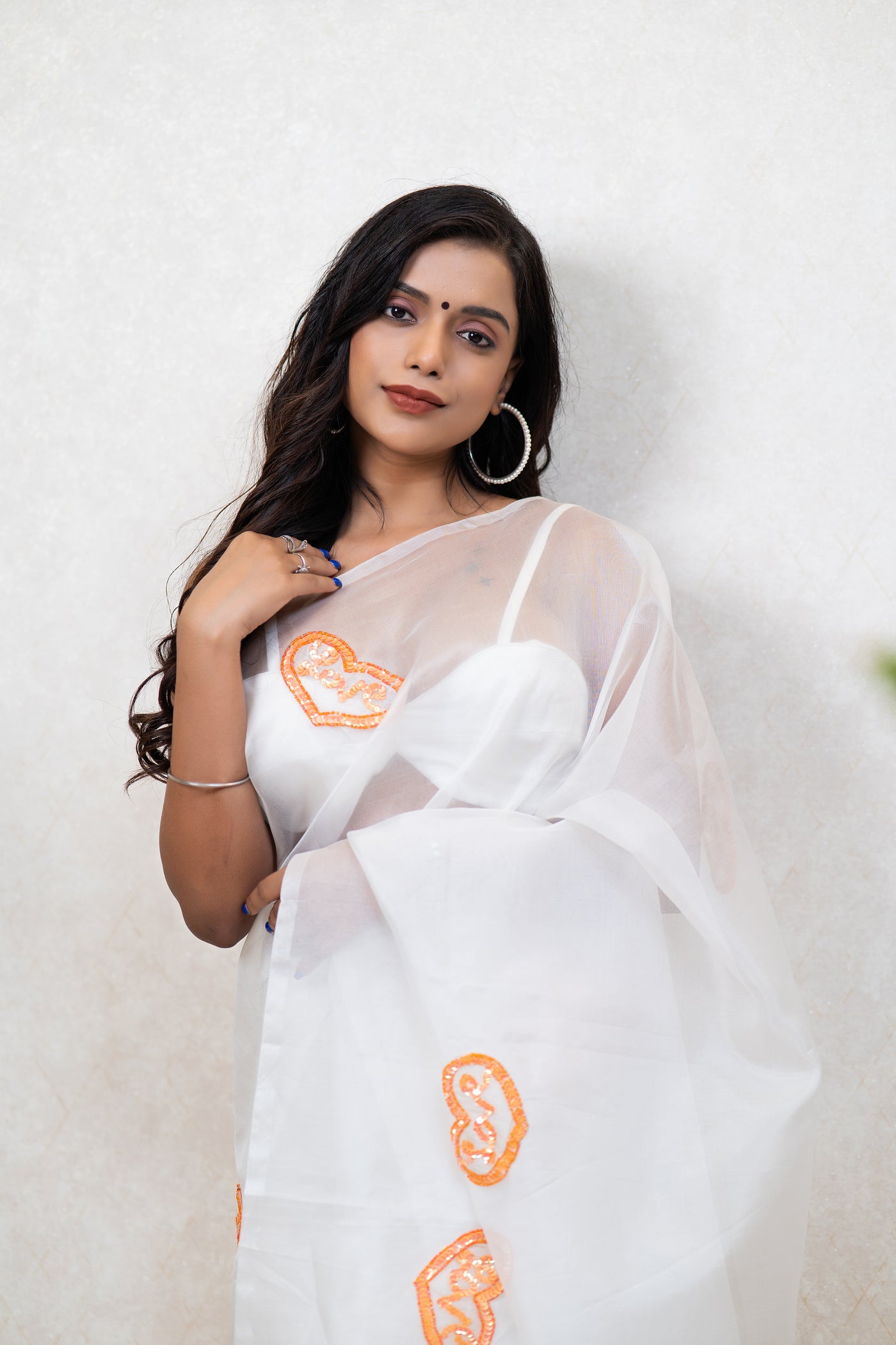 Tangerine Temptation Saree