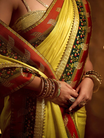 Graceful Peacock Zari Saree