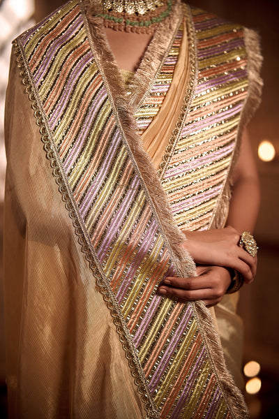 Majestic Gold Zari Saree