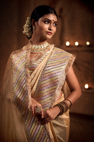 Majestic Gold Zari Saree