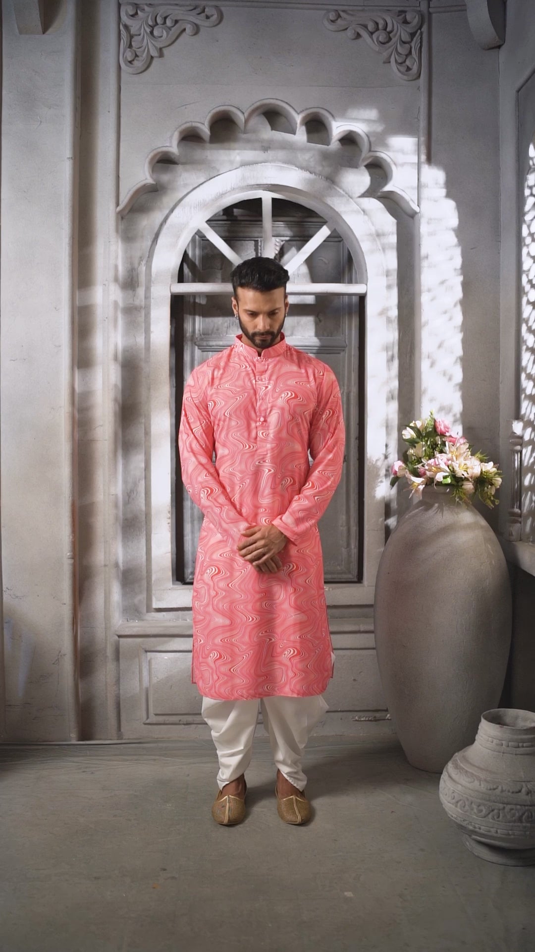 The Abstract Wave Printed Kurta