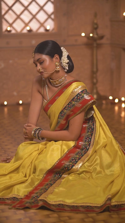 Graceful Peacock Zari Saree