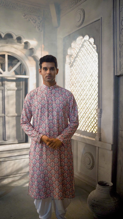 The Lilac Nature Printed Kurta