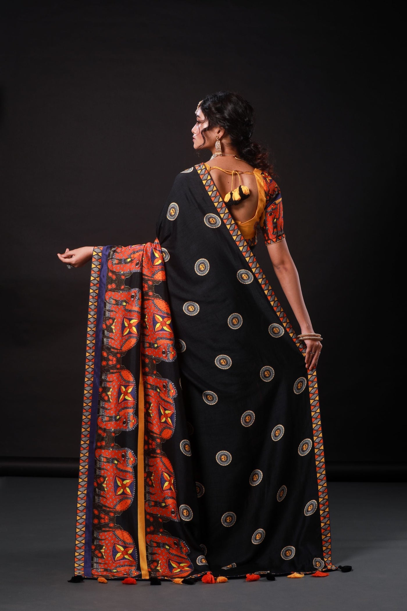 The Black Elephant Madhubani