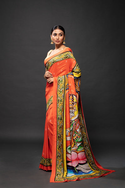 Goddess Saraswati Saree