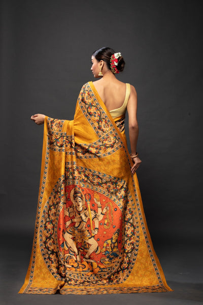 Victory Over Evil Goddess Durga Saree