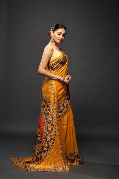 Victory Over Evil Goddess Durga Saree